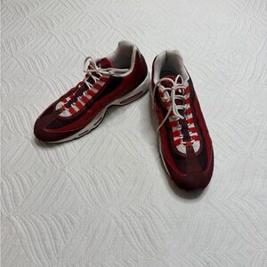 Nike Air Max 95 Jacquard University Red Low Top Athletic Shoes. Size 12